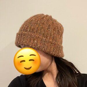 Handmade Crochet Cinnamon-Colored Beanie (Unisex)